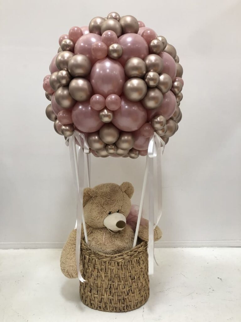 17 Hot Air Balloon Teddy Basket - SkyHighBalloons305 - Miami FL