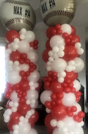 18 Organic Balloon Columns - SkyHighBalloons305 - Miami FL