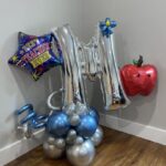 2 Balloon Bouquet Initial 3 - SkyHighBalloons305 - Miami FL