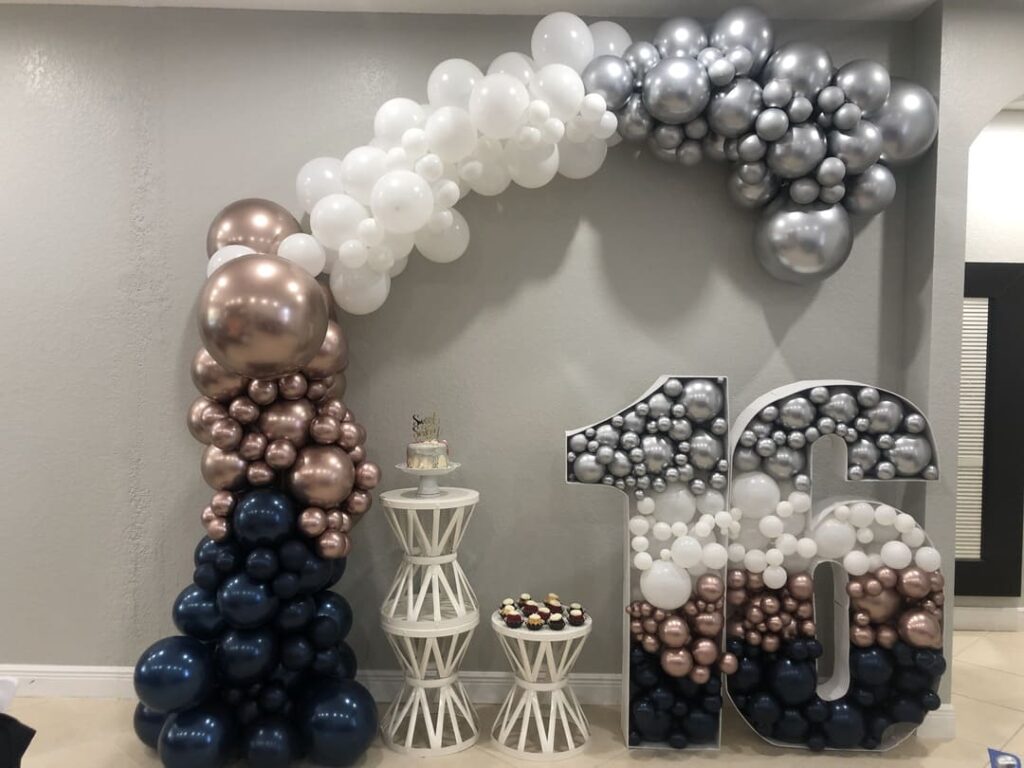 20 Balloon Garland & Number Combo 2