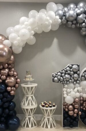 20 Balloon Garland & Number Combo 2