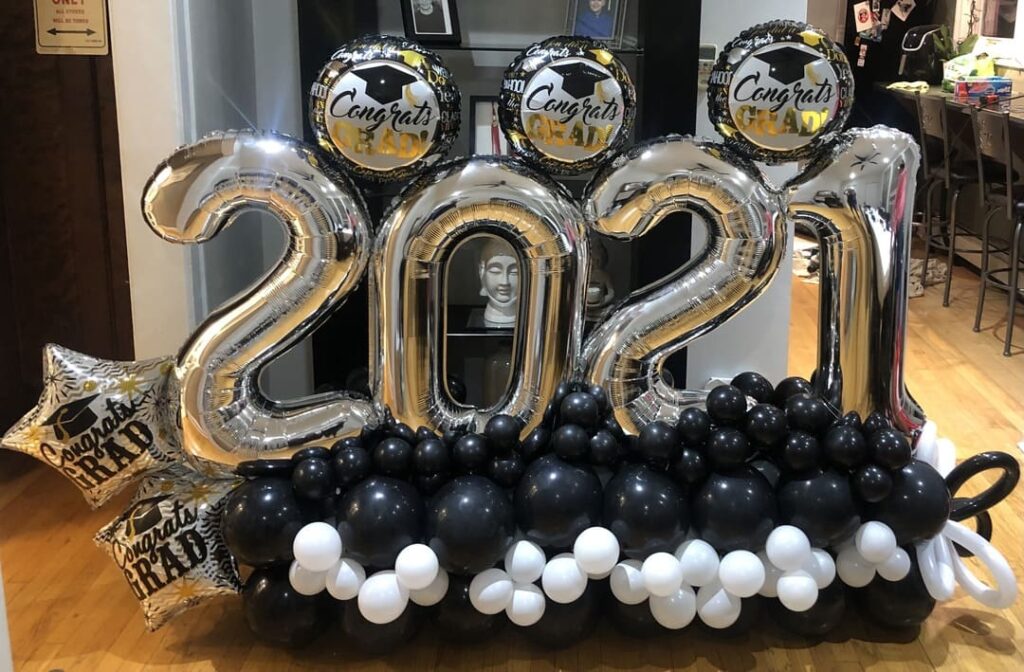 3 Balloon Bouquet Year - SkyHighBalloons305 - Miami FL