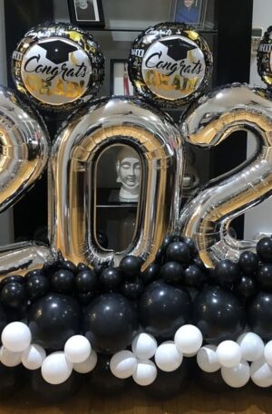 3 Balloon Bouquet Year - SkyHighBalloons305 - Miami FL