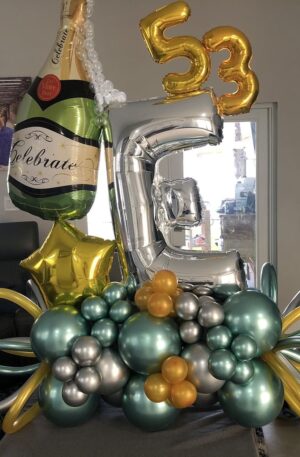 4 Balloon Bouquet Deluxe 3 - SkyHighBalloons305 - Miami FL