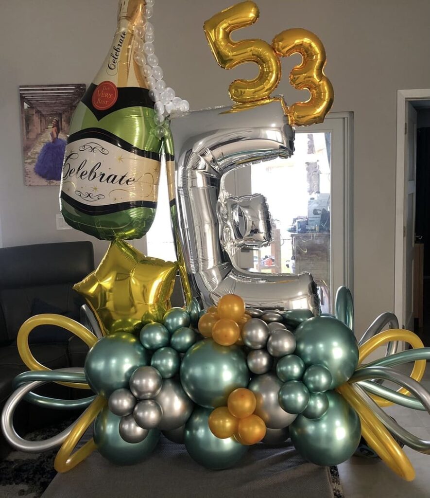 4 Balloon Bouquet Deluxe 3 - SkyHighBalloons305 - Miami FL