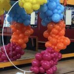 6 Half Circle Garland on Frame 3 - SkyHighBalloons305 - Miami FL