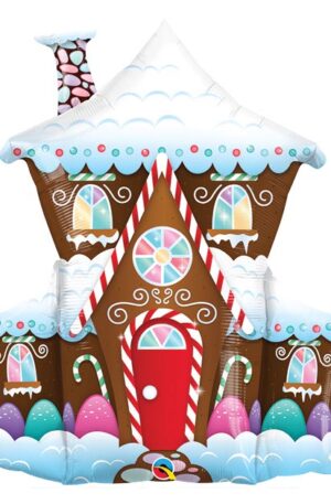 37" Gingerbread House Balloon skyhighballoons305.com