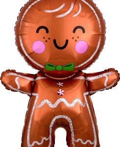 31' Happy Gingerbread Man Balloon Foil skyhighballoons305.com