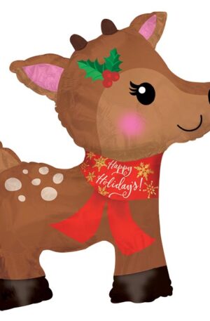 36" CHRISTMAS REINDEER SHAPE BALLOON skyhighballoons305.com