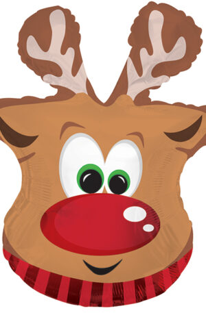 26" Christmas Reindeer Balloon skyhighballoons305.com