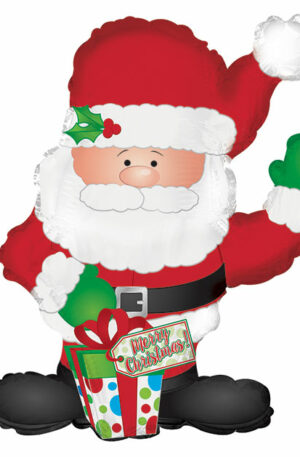 36" Christmas Waving Santa Shape Balloon skyhighballoons305.com