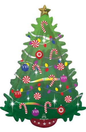 36" Christmas Tree Shape Balloon skyhighballoons305.com