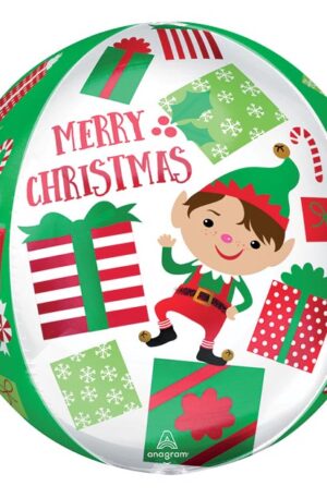 16" Orbz Santa Elf Christmas Balloon skyhighballoons305.com