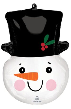 23" Smiley Snowman Head Shape Balloon skyhighballoons305.com