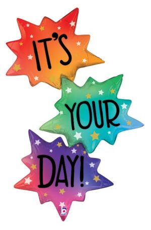 51" It's Your Day Burst Shape Balloon skyhighballoons305.com