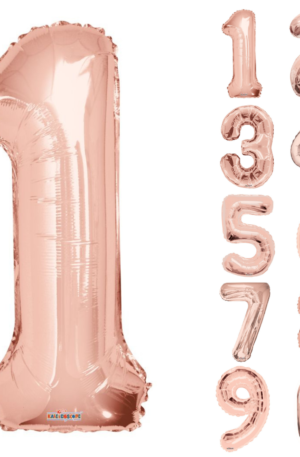 34" Rose Gold Numbers Balloon Foils skyhighballoons305.com