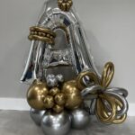 2 Balloon Bouquet Initial 8 - SkyHighBalloons305 - Miami FL